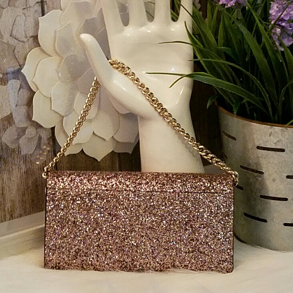 Kate spade rose glittered handbag clutch - Picture 6 of 7